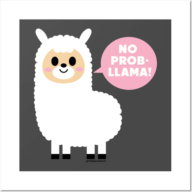 NO PROB LLAMA Wall Art by toddgoldmanart